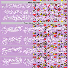 Laden Sie das Bild in den Galerie-Viewer, Custom Light Purple White 3D Pattern Design Father's Day Family Love Authentic Baseball Jersey