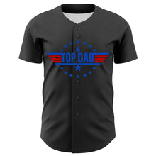 Laden Sie das Bild in den Galerie-Viewer, Custom Olive Thunder Blue-Red 3D Pattern Design Father's Day Top Dad Authentic Baseball Jersey