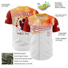 Laden Sie das Bild in den Galerie-Viewer, Custom White Red 3D Pattern Design Mother's Day Family Love Authentic Baseball Jersey