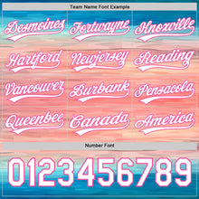 Charger l'image dans la galerie, Custom Sky Blue White-Pink 3D Pattern Design Mother's Day Love Authentic Baseball Jersey