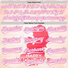 Laden Sie das Bild in den Galerie-Viewer, Custom Cream White-Pink 3D Pattern Design Mother's Day Family Love Authentic Baseball Jersey