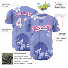 Laden Sie das Bild in den Galerie-Viewer, Custom Light Purple White-Pink 3D Pattern Design Mother's Day Family Love Authentic Baseball Jersey