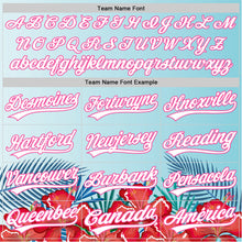 Laden Sie das Bild in den Galerie-Viewer, Custom Ice Blue White-Pink 3D Pattern Design Mother's Day Flower Authentic Baseball Jersey