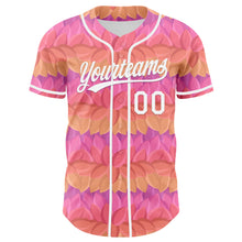 Laden Sie das Bild in den Galerie-Viewer, Custom Pink White-Purple 3D Pattern Design Mother's Day Flower Authentic Baseball Jersey