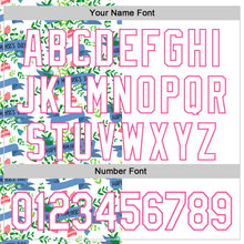 Laden Sie das Bild in den Galerie-Viewer, Custom White Pink 3D Pattern Design Mother's Day Flower Authentic Baseball Jersey