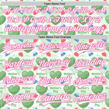 Laden Sie das Bild in den Galerie-Viewer, Custom Green White-Pink 3D Pattern Design Mother's Day Love Authentic Baseball Jersey