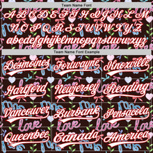 Laden Sie das Bild in den Galerie-Viewer, Custom Brown White-Red 3D Pattern Design Mother's Day Love Authentic Baseball Jersey