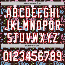 Laden Sie das Bild in den Galerie-Viewer, Custom Brown White-Red 3D Pattern Design Mother's Day Love Authentic Baseball Jersey