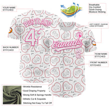 Laden Sie das Bild in den Galerie-Viewer, Custom White Pink 3D Pattern Design Mother's Day Love Authentic Baseball Jersey