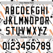 Laden Sie das Bild in den Galerie-Viewer, Custom White Black Comic Doodle Ballgame 3D Pattern Design Authentic Baseball Jersey