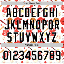 Laden Sie das Bild in den Galerie-Viewer, Custom White Black Comic Doodle Ballgame 3D Pattern Design Authentic Baseball Jersey