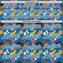 Загрузить изображение в средство просмотра галереи, Custom Blue White Comic Doodle Ballgame 3D Pattern Design Authentic Baseball Jersey