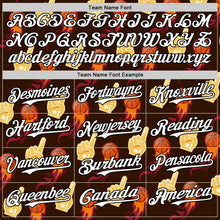 Laden Sie das Bild in den Galerie-Viewer, Custom Brown White-Black Comic Doodle Ballgame 3D Pattern Design Authentic Baseball Jersey