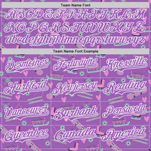 Laden Sie das Bild in den Galerie-Viewer, Custom Medium Purple White Comic Doodle Ballgame 3D Pattern Design Authentic Baseball Jersey