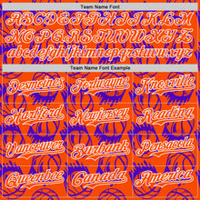 Laden Sie das Bild in den Galerie-Viewer, Custom Orange White Comic Doodle Ballgame 3D Pattern Design Authentic Baseball Jersey