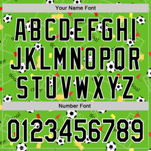 Laden Sie das Bild in den Galerie-Viewer, Custom Aurora Green Black-White Comic Doodle Ballgame 3D Pattern Design Authentic Baseball Jersey