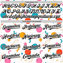 Laden Sie das Bild in den Galerie-Viewer, Custom White Black Comic Doodle Ballgame 3D Pattern Design Authentic Baseball Jersey