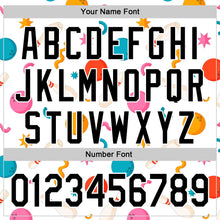 Laden Sie das Bild in den Galerie-Viewer, Custom White Black Comic Doodle Ballgame 3D Pattern Design Authentic Baseball Jersey