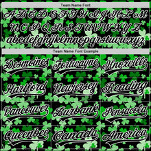 Charger l'image dans la galerie, Custom Black White 3D St. Patrick's Day Shamrock Authentic Baseball Jersey