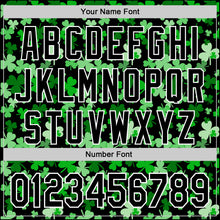 Charger l'image dans la galerie, Custom Black White 3D St. Patrick's Day Shamrock Authentic Baseball Jersey