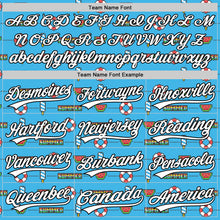 Laden Sie das Bild in den Galerie-Viewer, Custom Sky Blue White-Black 3D Hawaii Summer Fruit Watermelon Authentic Baseball Jersey