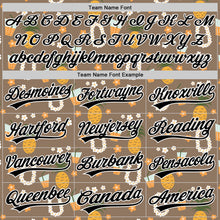 Laden Sie das Bild in den Galerie-Viewer, Custom Brown Black-White 3D Hawaii Flower And Fruit Pineapple Authentic Baseball Jersey