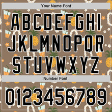 Laden Sie das Bild in den Galerie-Viewer, Custom Brown Black-White 3D Hawaii Flower And Fruit Pineapple Authentic Baseball Jersey