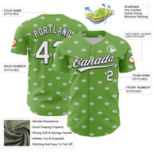 Load image into Gallery viewer, Custom Green White-Black 3D Hawaii Fruit Lemon Authentic Baseball Jersey