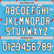 Laden Sie das Bild in den Galerie-Viewer, Custom Sky Blue White-Black 3D Hawaii Beach Holiday Authentic Baseball Jersey