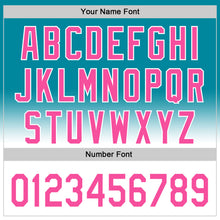 Laden Sie das Bild in den Galerie-Viewer, Custom Teal Pink-White 3D Pattern Design Gradient Mother's Day Family Love Authentic Baseball Jersey