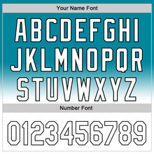 Laden Sie das Bild in den Galerie-Viewer, Custom Teal White-Black 3D Pattern Design Gradient Mother's Day Flower Authentic Baseball Jersey