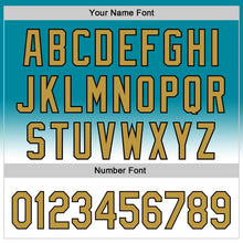 Laden Sie das Bild in den Galerie-Viewer, Custom Teal Old Gold-Black 3D Pattern Design Gradient Mother's Day Flower Authentic Baseball Jersey