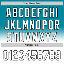 Laden Sie das Bild in den Galerie-Viewer, Custom Teal White-Black 3D Pattern Design Gradient Mother's Day Flower Authentic Baseball Jersey