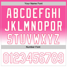 Laden Sie das Bild in den Galerie-Viewer, Custom Pink White-Neon Pink 3D Pattern Design Gradient Mother's Day Family Love Authentic Baseball Jersey