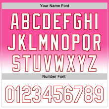 Laden Sie das Bild in den Galerie-Viewer, Custom Pink White-Red 3D Pattern Design Gradient Mother's Day Family Love Authentic Baseball Jersey