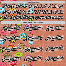 Laden Sie das Bild in den Galerie-Viewer, Custom Brown Black-White 3D Pattern Design Foodie Food Dessert Doughnut Authentic Baseball Jersey