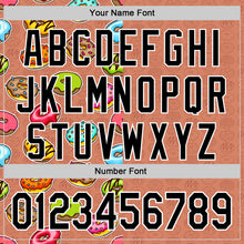 Laden Sie das Bild in den Galerie-Viewer, Custom Brown Black-White 3D Pattern Design Foodie Food Dessert Doughnut Authentic Baseball Jersey