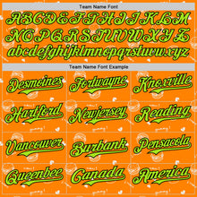 Laden Sie das Bild in den Galerie-Viewer, Custom Bay Orange Neon Green-Black 3D Pattern Design Foodie Fast Food Burger Authentic Baseball Jersey
