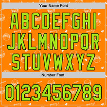 Laden Sie das Bild in den Galerie-Viewer, Custom Bay Orange Neon Green-Black 3D Pattern Design Foodie Fast Food Burger Authentic Baseball Jersey