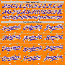 Laden Sie das Bild in den Galerie-Viewer, Custom Bay Orange Purple-White 3D Pattern Design Foodie Fast Food Cheese Pizza Dessert Ice Cream Authentic Baseball Jersey