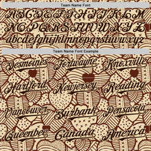 Laden Sie das Bild in den Galerie-Viewer, Custom Cream Brown 3D Pattern Design Foodie Food Snack Heart Chocolate Authentic Baseball Jersey