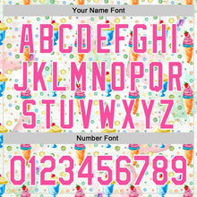 Load image into Gallery viewer, Custom White Pink 3D Pattern Design Foodie Food Dessert Ice Cream Authentic Baseball Jersey