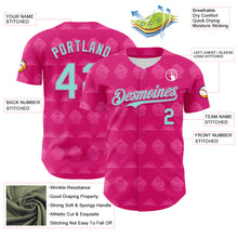 Laden Sie das Bild in den Galerie-Viewer, Custom Hot Pink Ice Blue-Pink 3D Pattern Design Foodie Food Dessert Cake Authentic Baseball Jersey
