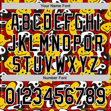 Laden Sie das Bild in den Galerie-Viewer, Custom Red Black-White 3D Pattern Design Funny Cartoon Emoji Smile Face And Yin Yang Authentic Baseball Jersey