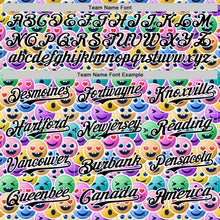 Laden Sie das Bild in den Galerie-Viewer, Custom White Black 3D Pattern Design Funny Cartoon Emoji Face Authentic Baseball Jersey