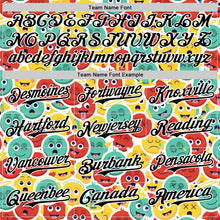 Laden Sie das Bild in den Galerie-Viewer, Custom White Black 3D Pattern Design Funny Cartoon Emoji Face Authentic Baseball Jersey