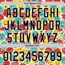 Laden Sie das Bild in den Galerie-Viewer, Custom White Black 3D Pattern Design Funny Cartoon Emoji Face Authentic Baseball Jersey