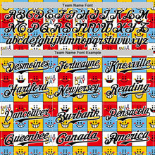 Laden Sie das Bild in den Galerie-Viewer, Custom White Black 3D Pattern Design Funny Cartoon Emoji Smile Face Authentic Baseball Jersey