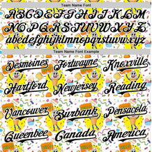 Laden Sie das Bild in den Galerie-Viewer, Custom White Black 3D Pattern Design Funny Cartoon Food Dessert Ice Ceam Authentic Baseball Jersey