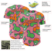 Laden Sie das Bild in den Galerie-Viewer, Custom Medium Pink Bay Orange-Purple 3D Pattern Design Funny Cartoon Kid Authentic Baseball Jersey
